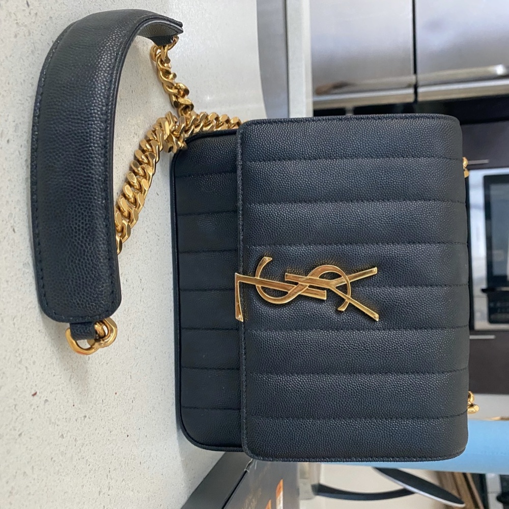 YVES SAINT LAURENT Lambskin Matelasse Monogram